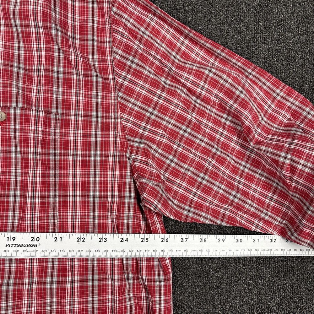 Wrangler Shirt Mens Plaid Rugged Wear Cotton Long Sleeve Wrinkle Resist Size 2XL - Picture 3 of 5